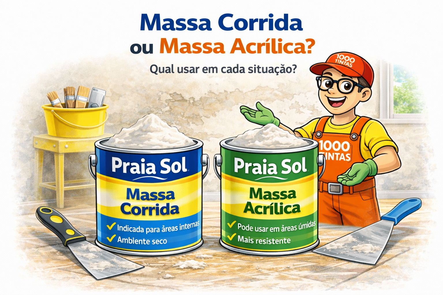 Massa Corrida ou Massa Acrílica? Qual Usar e Quando